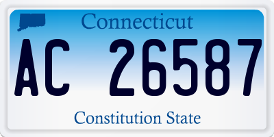 CT license plate AC26587