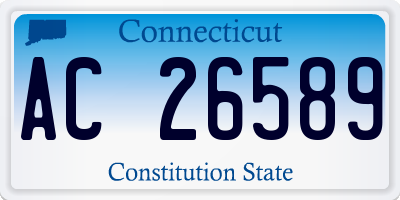 CT license plate AC26589