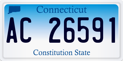 CT license plate AC26591