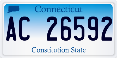 CT license plate AC26592