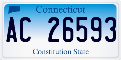 CT license plate AC26593