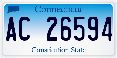 CT license plate AC26594