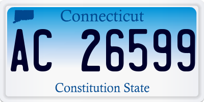 CT license plate AC26599