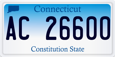 CT license plate AC26600