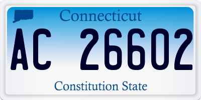 CT license plate AC26602