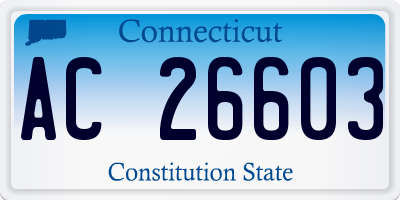 CT license plate AC26603