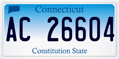 CT license plate AC26604