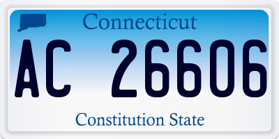 CT license plate AC26606