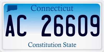 CT license plate AC26609