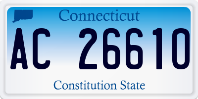 CT license plate AC26610