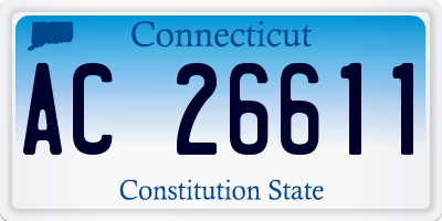 CT license plate AC26611