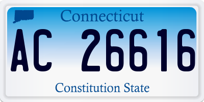 CT license plate AC26616