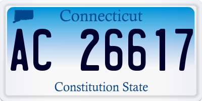 CT license plate AC26617