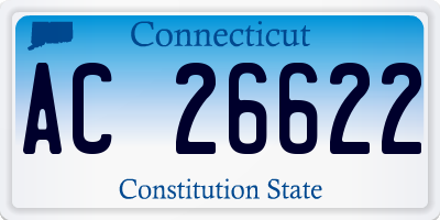 CT license plate AC26622