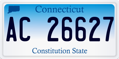 CT license plate AC26627