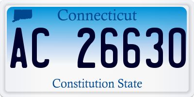 CT license plate AC26630