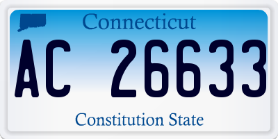 CT license plate AC26633