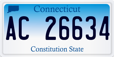 CT license plate AC26634