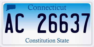 CT license plate AC26637