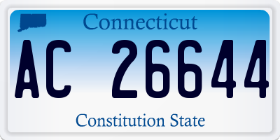 CT license plate AC26644