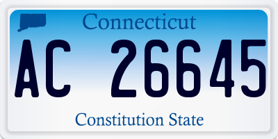 CT license plate AC26645