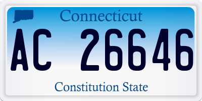 CT license plate AC26646