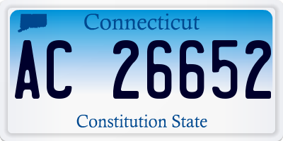 CT license plate AC26652