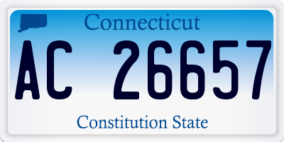 CT license plate AC26657