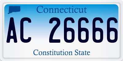CT license plate AC26666
