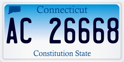 CT license plate AC26668