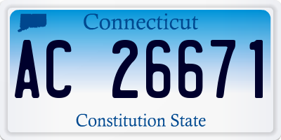 CT license plate AC26671