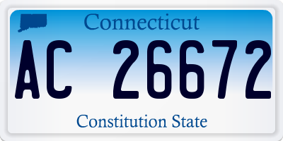 CT license plate AC26672