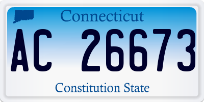 CT license plate AC26673