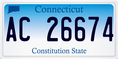 CT license plate AC26674