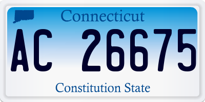 CT license plate AC26675