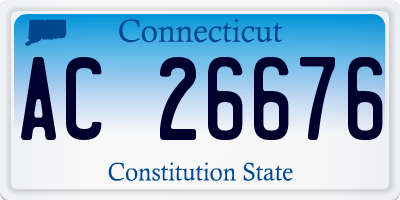 CT license plate AC26676