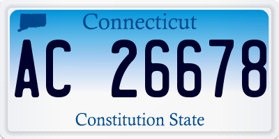 CT license plate AC26678