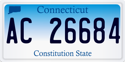 CT license plate AC26684