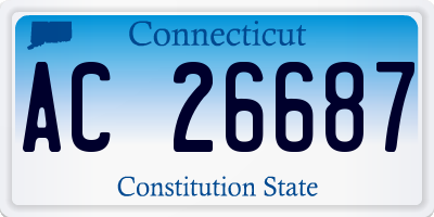 CT license plate AC26687