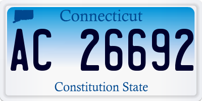 CT license plate AC26692