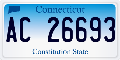 CT license plate AC26693