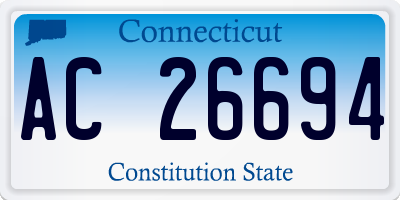 CT license plate AC26694