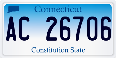 CT license plate AC26706