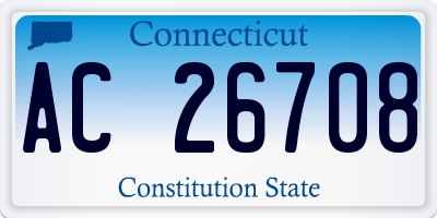 CT license plate AC26708