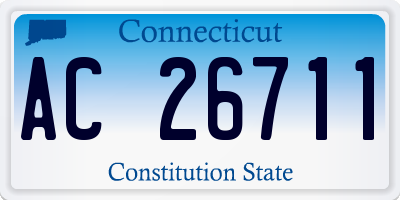 CT license plate AC26711
