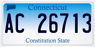 CT license plate AC26713