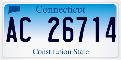 CT license plate AC26714