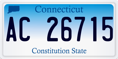 CT license plate AC26715