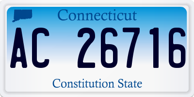 CT license plate AC26716