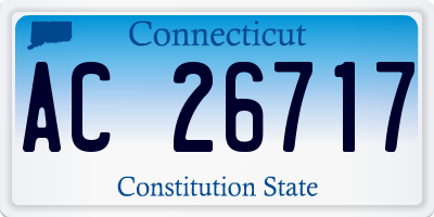 CT license plate AC26717